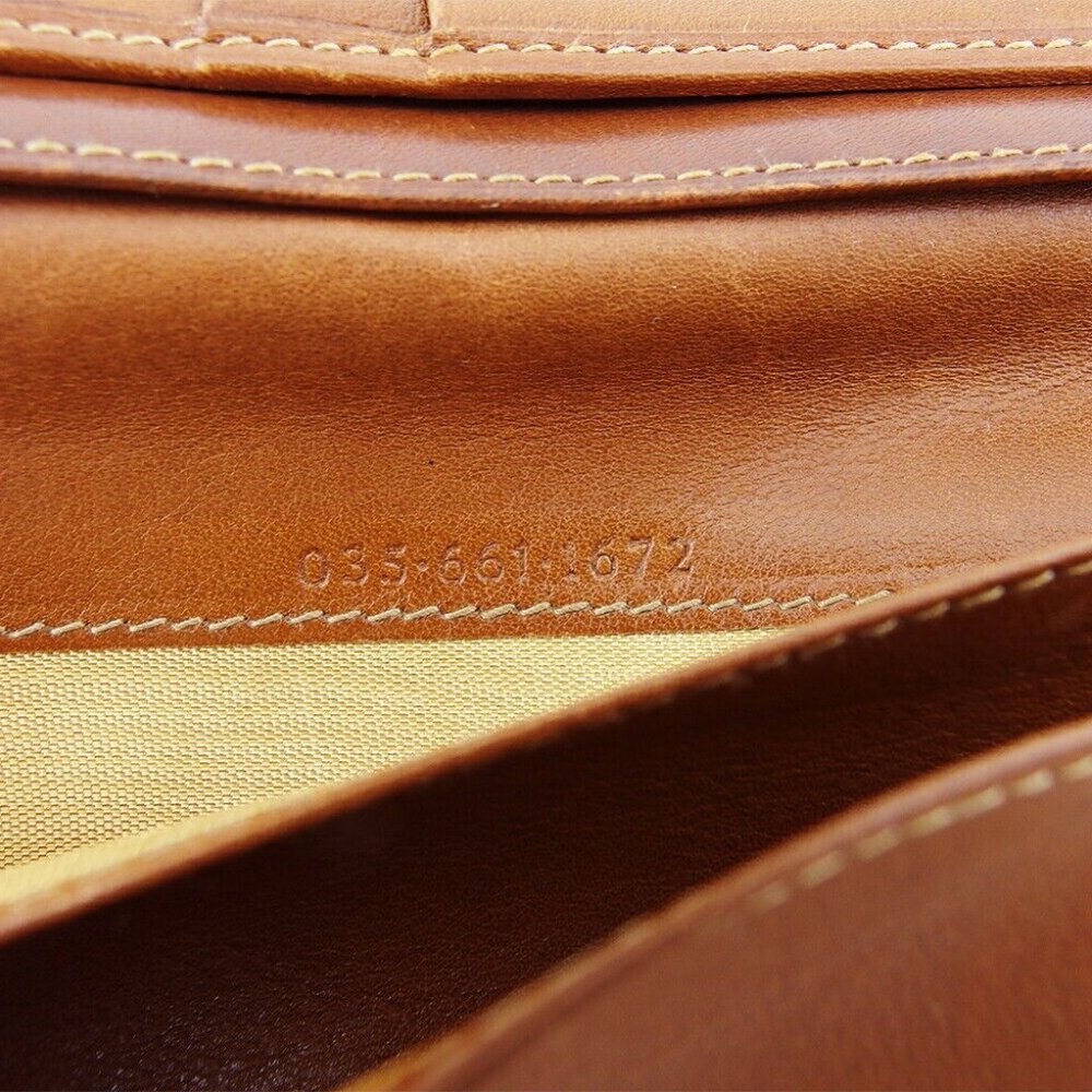 GUCCI Long Wallet Double G Leather Authentic - Picture 10 of 11
